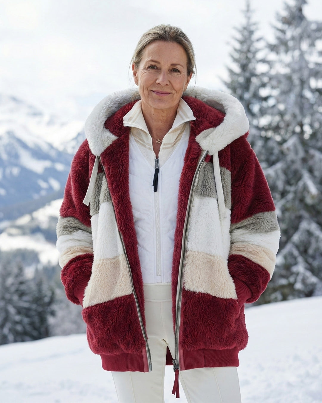 Beverley | Colorblock Plush Jacket